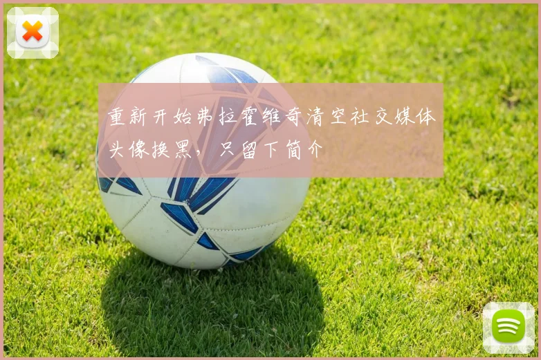 重新开始弗拉霍维奇清空社交媒体头像换黑，只留下简介